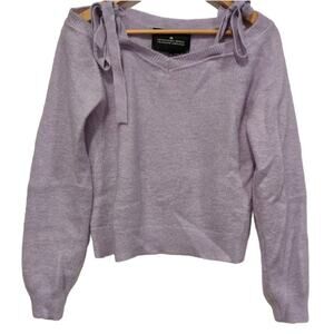 Designers Remix Charlotte Eskildsen Sweater Cold Shoulder Purple Wool Mohair